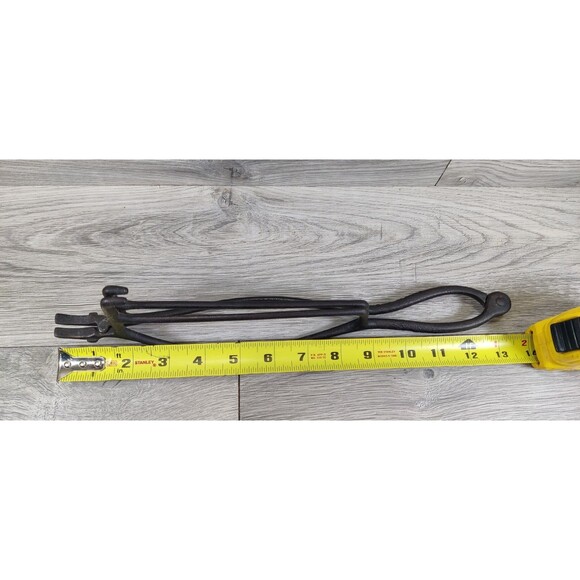 FABULOUS 19TH CENTURY ANTIQUE SHAKER WROUGHT IRON ADJUSTING PIE WARMING TRIVET - Picture 11 of 11